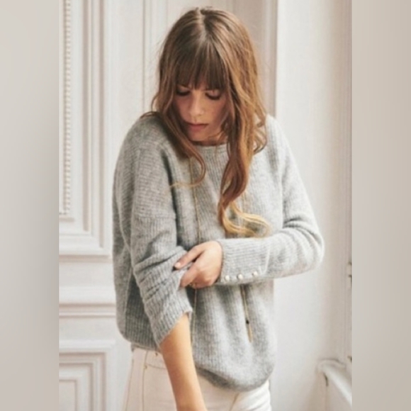 Sezane Robin Mohair Alpaca Blend Pullover Size Medium - Picture 3 of 7